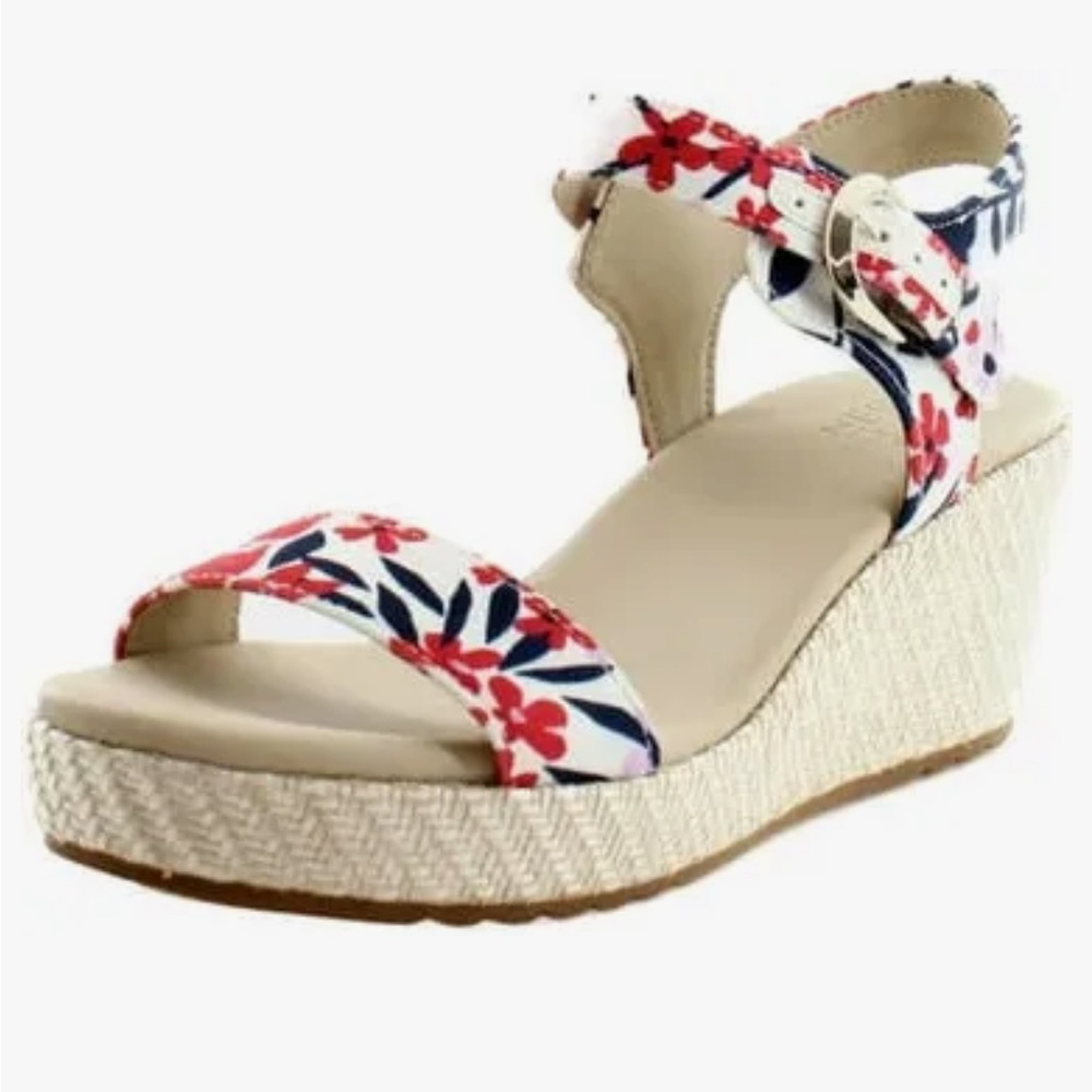 🆕 Naturalizer Stella wedge sandals in resort floral, size 8.5